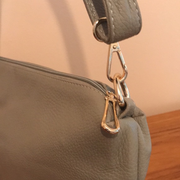 NWT-Vegan Smokey grey 4 piece satchel, pouch purse, key holder, rings! - Picture 12 of 14